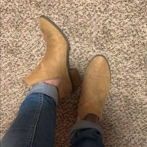 Tan booties